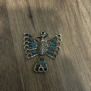 Silver and Turquoise Bird pendant
